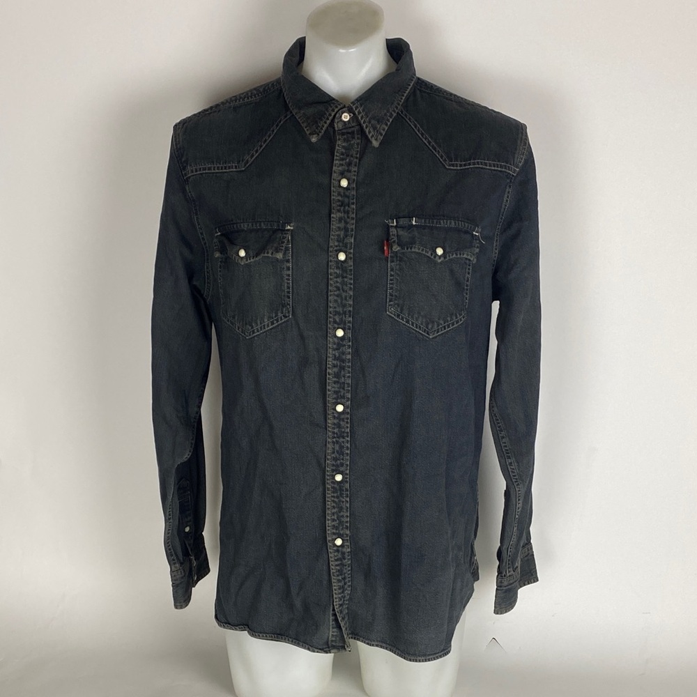 Vintage Levis Authentic Jeanswear Western Denim Coat Size XL